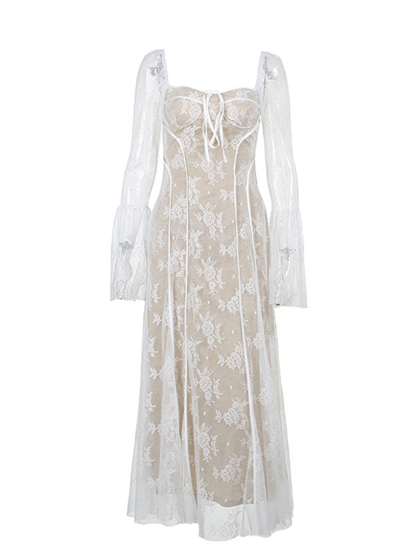 White Lace Corset Off Shoulder Bodycon Elegant Maternity Photoshoot Maxi Dress